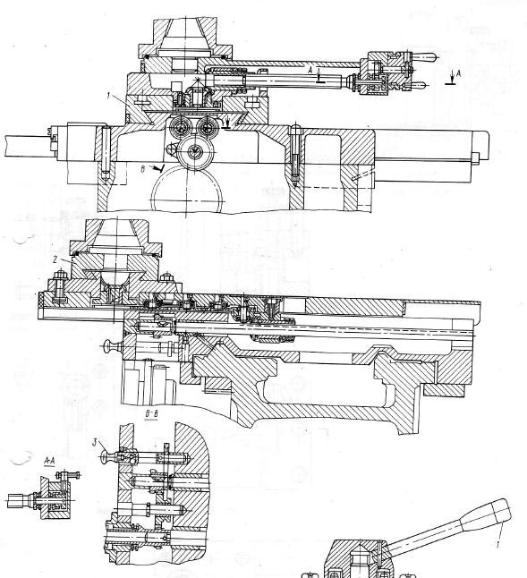 Naped sanek narzędziowych tokarki 16D20.jpg