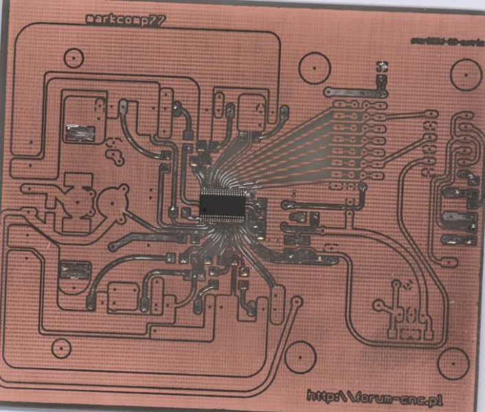 widok PCB z A3986