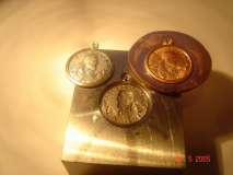 Wzór zrobiony (ten sam) w stali NC6 w miedzi i w srebrze