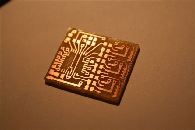 PCB frezowane cnc atmega8 TQFP32