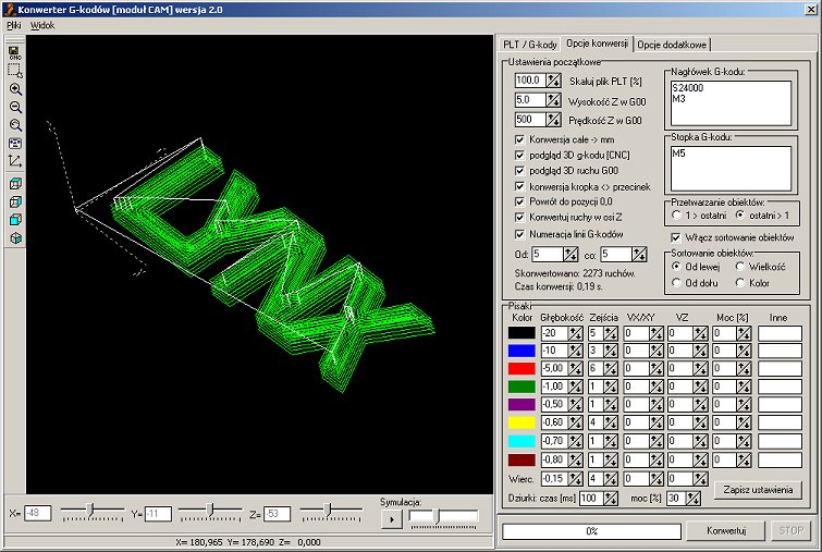 Moduł CAM 2.0 (cncCAD)