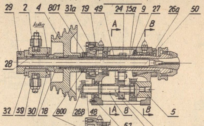 wrzeciono TSA16